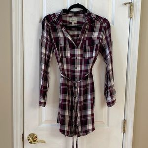Plaid T-shirt Dress